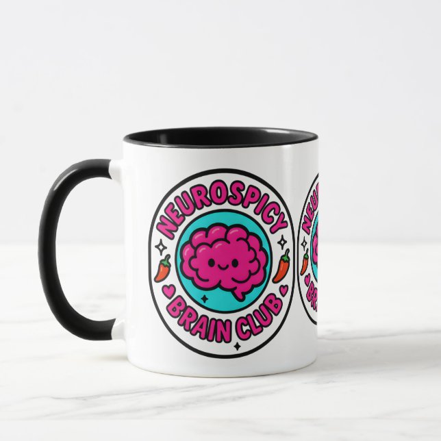 Neurospicy Brain Club Inclusive Neurodivergent Tasse (Links)