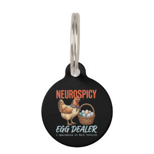 Neurospicy-Eierhändler Vintage-Henne Seltene Textu Haustiermarke