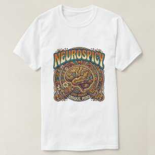 Neurospicy Gehirn   Groovy Retro Psychedelic-Shirt T-Shirt