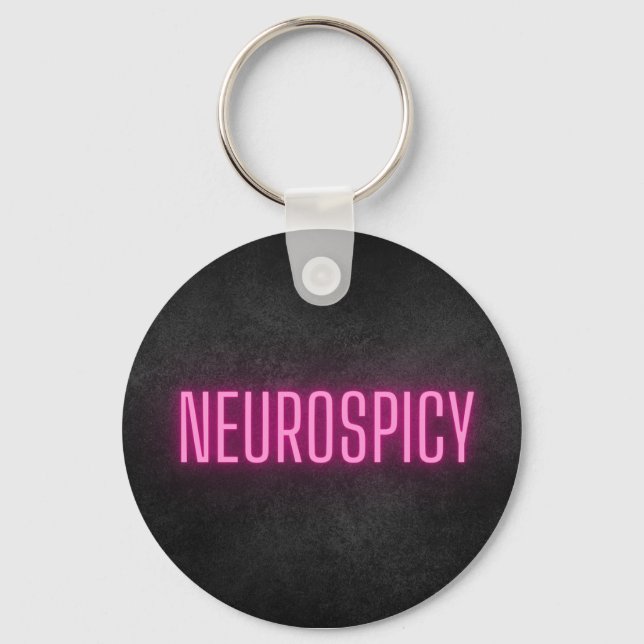 Neurospicy Neon Schlüsselanhänger (Vorderseite)