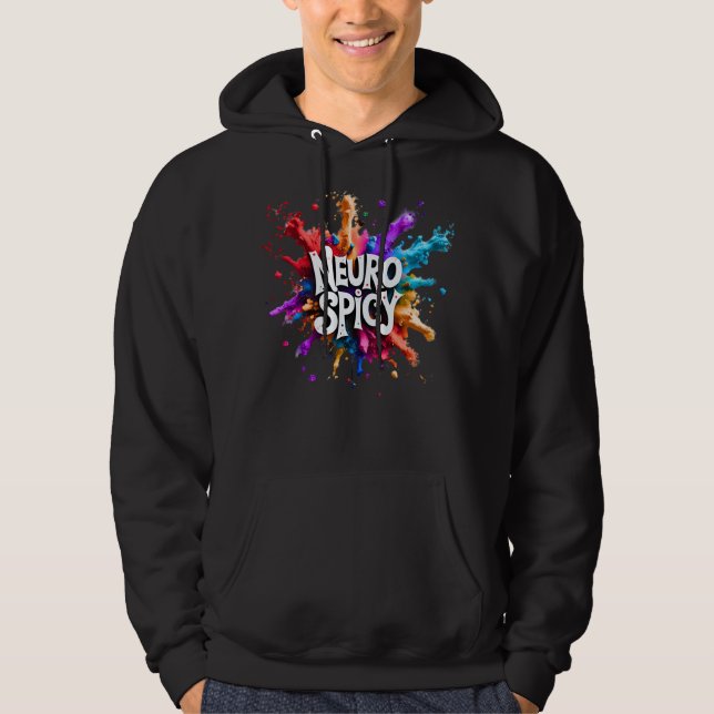 NEUROSPICY neurodiversity autism adhd dyslexia Hoodie (Vorderseite)