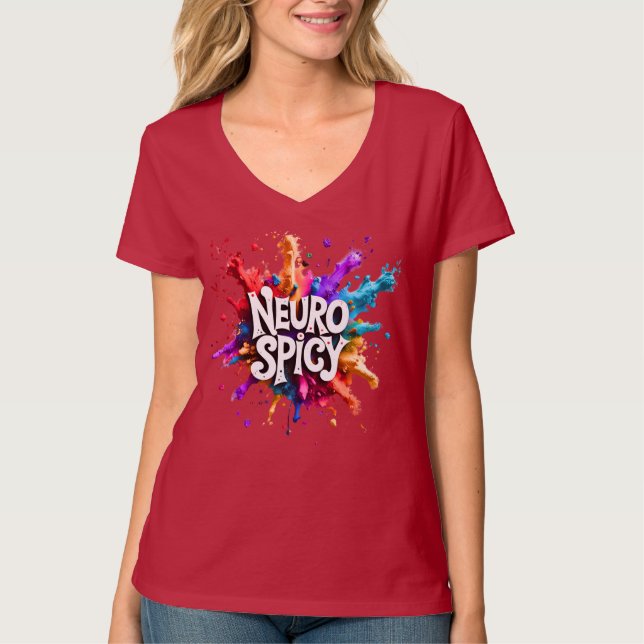 NEUROSPICY neurodiversity autism adhd dyslexia T-Shirt (Vorderseite)