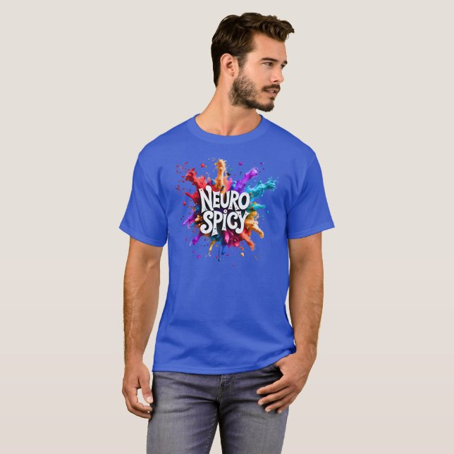 NEUROSPICY neurodiversity autism adhd dyslexia T-Shirt (Vorne ganz)