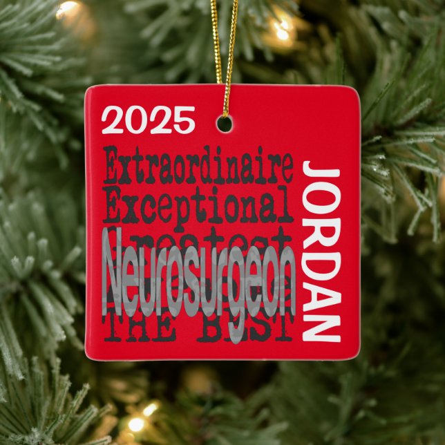 Neurosurgeon Extraordinaire CUSTOM Keramikornament (Baum)