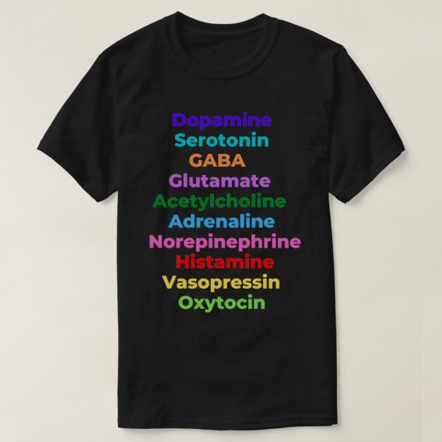Neurotransmitter Psychologie T-Shirt (Design vorne)