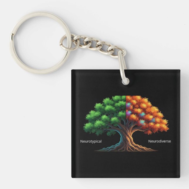 Neurotypical vs. Neurodiverse Schlüsselanhänger (Vorderseite)