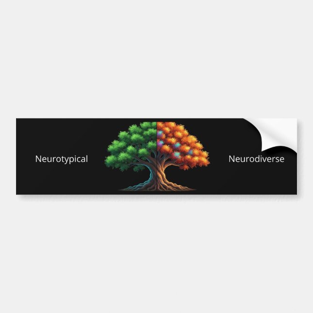 Neurotypisch vs. Neurodivers Autoaufkleber (Vorne)