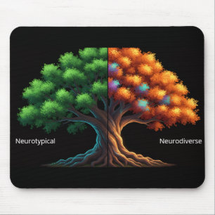 Neurotypisch vs. Neurodivers Mousepad