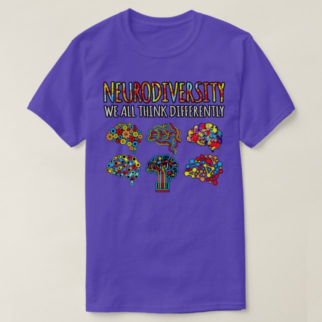 Neuroversität denken anders ADHS Awareness T-Shirt (Design vorne)