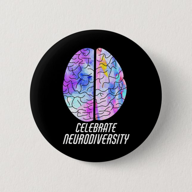 Neuroversität Individualität Dyslexie Bewusstsein Button (Vorderseite)