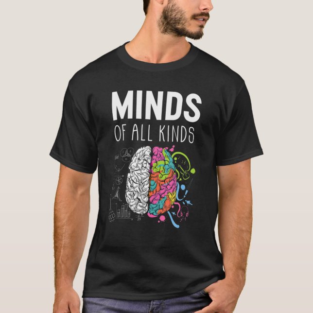 Neuroversity Brain ADHD Autismus Bewusstsein T-Shirt (Vorderseite)