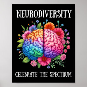Neuroversity Hirn und Bewusstsein für Autismus Poster