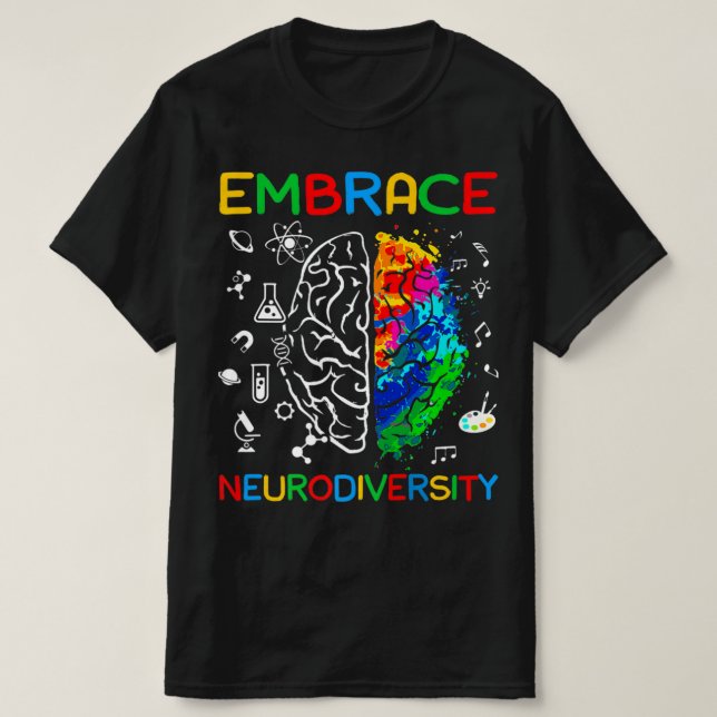 Neuroversity Shirt Embrase ADHD Autismus Bewusstse (Design vorne)