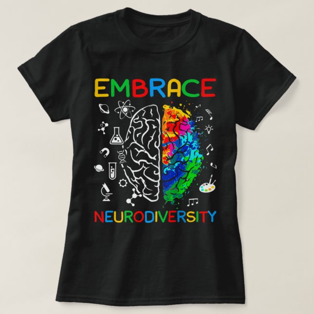 Neuroversity Shirt Embrase ADHD Autismus Bewusstse (Design vorne)