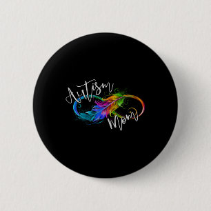 Neuroversity Symbol Rainbow Infinity Autismus Mama Button
