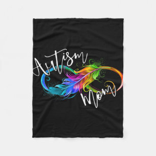 Neuroversity Symbol Rainbow Infinity Autismus Mama Fleecedecke