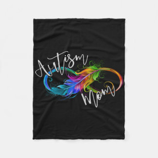 Neuroversity Symbol Rainbow Infinity Autismus Mama Fleecedecke