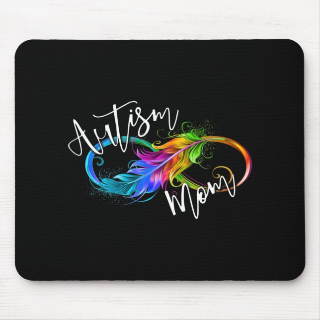 Neuroversity Symbol Rainbow Infinity Autismus Mama Mousepad (Vorne)