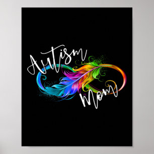 Neuroversity Symbol Rainbow Infinity Autismus Mama Poster