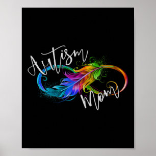 Neuroversity Symbol Rainbow Infinity Autismus Mama Poster