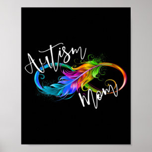 Neuroversity Symbol Rainbow Infinity Autismus Mama Poster