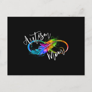 Neuroversity Symbol Rainbow Infinity Autismus Mama Postkarte