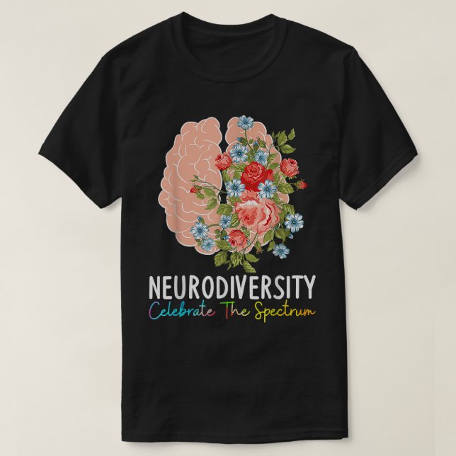 Neurovielfalt feiert das Spektrum ADHD-Gehirn A T-Shirt (Design vorne)