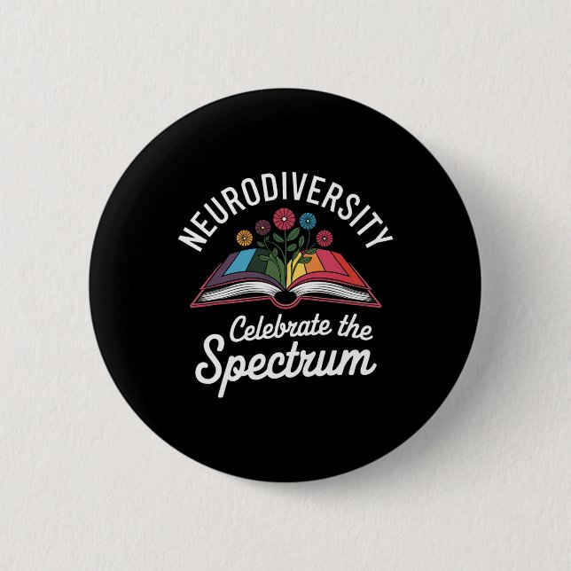 Neurovielfalt feiert die Autismus des Spektrums-Bu Button (Vorderseite)
