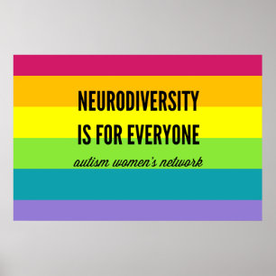 Neurovielfalt ist für Jedermann Poster (Regenbogen