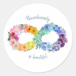Neurovielfalt ist schön runder aufkleber