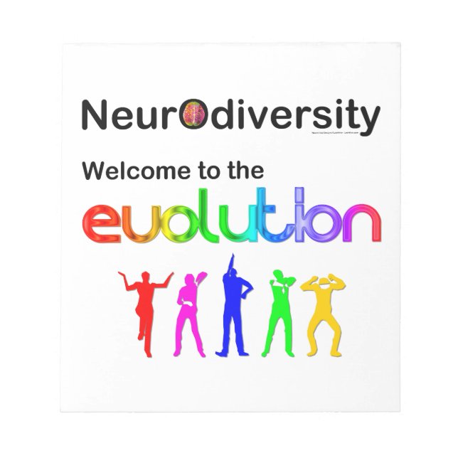 Neurovielfalt Willkommen in der Evolution Notizblock (Vorderseite)