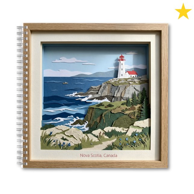 Neuschottland Kanada Papier Collage Diorama Notizbuch (Von Creator hochgeladen)