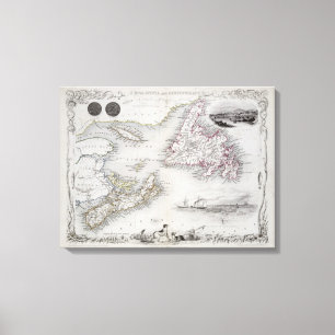 Neuschottland und Neufundland, von einer Reihe von Leinwanddruck