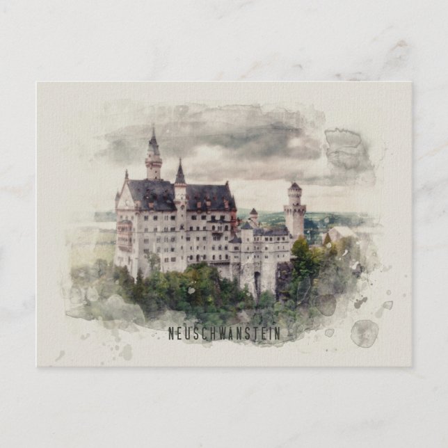 Neuschwanstein Briefkaart Postkarte (Vorderseite)
