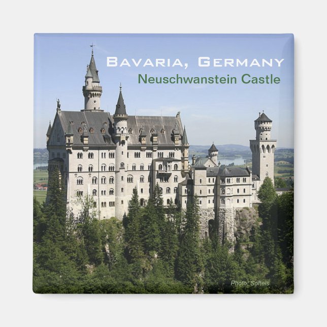 Neuschwanstein Burg Bayern Kühlschrankmagnet Magnet (Vorne)