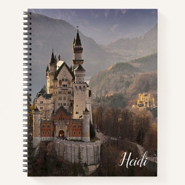 Neuschwanstein Castle Landschaftlich SpiralNoteboo Notizbuch (Vorderseite)