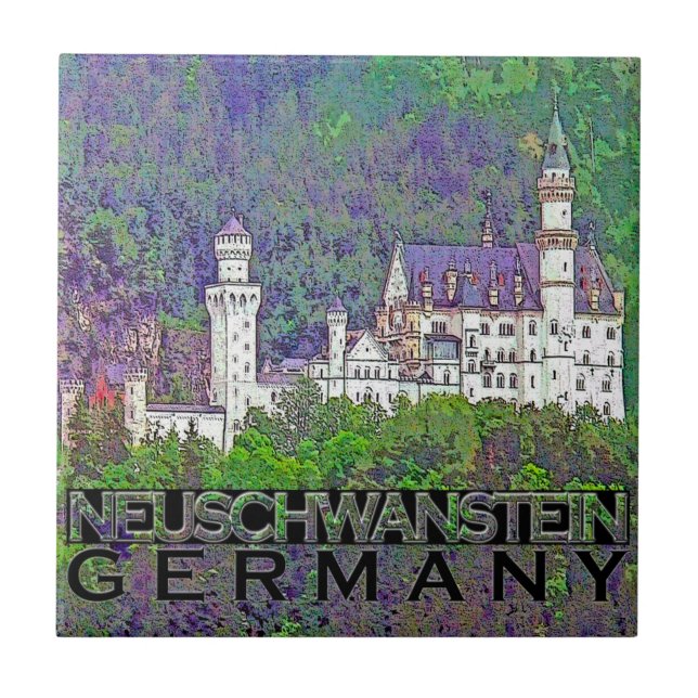 Neuschwanstein Fliese (Vorderseite)