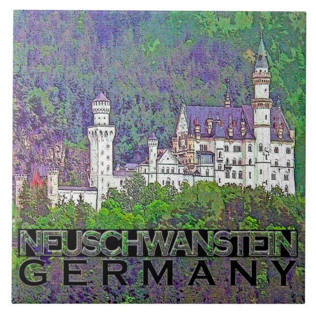 Neuschwanstein Fliese (Vorderseite)