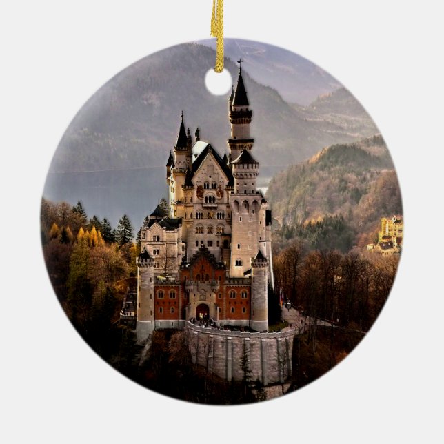 Neuschwanstein-Schloss Deutschland Keramik Ornament (Hinten)