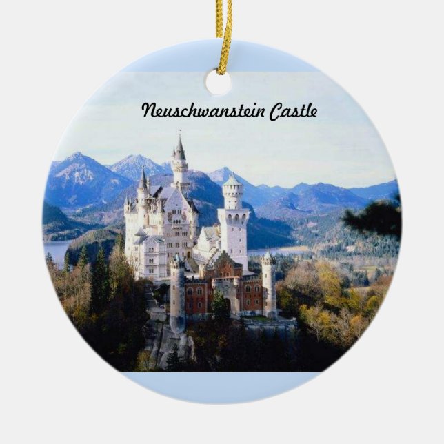 Neuschwanstein-Schloss-Deutschland-Verzierung Keramikornament (Vorne)
