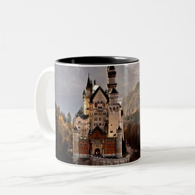 Neuschwanstein-Schloss Deutschland Zweifarbige Tasse (Vorderseite Links)