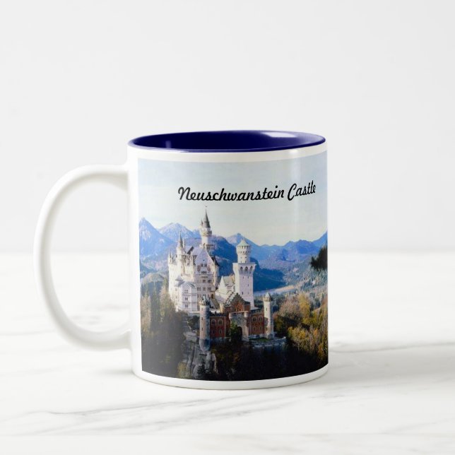 Neuschwanstein-Schloss Deutschland Zweifarbige Tasse (Links)
