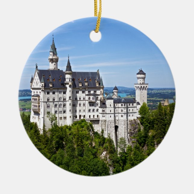 Neuschwanstein-Schloss Keramik Ornament (Vorne)