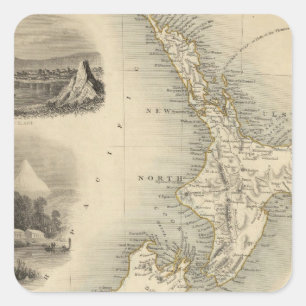 Neuseeland 2 quadratischer aufkleber