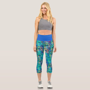 Neuseeland Abalone Paua Muschel Muster 1 Capri Leggings