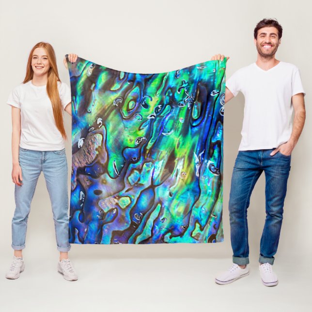 Neuseeland Abalone Paua Muschel Muster 1 Fleecedecke (Beispiel)