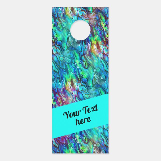 Neuseeland Abalone Paua Muschel Muster 1 Türanhänger (Vorderseite)