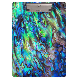 Neuseeland Abalone Paua Schalenmuster 1 Klemmbrett