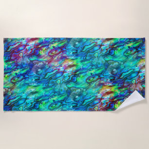 Neuseeland Abalone Paua Schalenmuster 1 Strandtuch