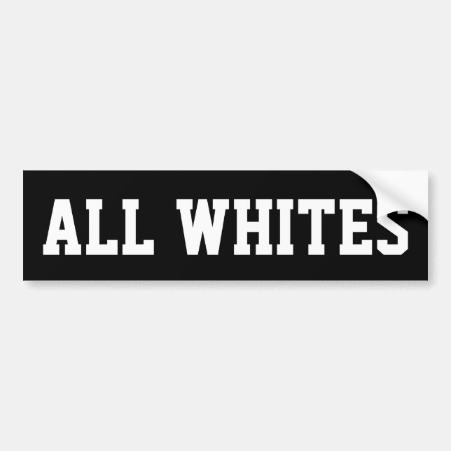 Neuseeland "ALL WHITES" Autoaufkleber (Vorne)